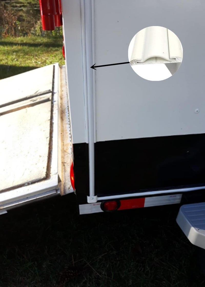 ADKUN 1 inch RV Vinyl Trim Molding Insert White for RV Camper Travel Trailer Screw Cover Gutter Corner Channel Outside Seam roof Edge Track Heavy Duty Trim(75 ft) - Image 4